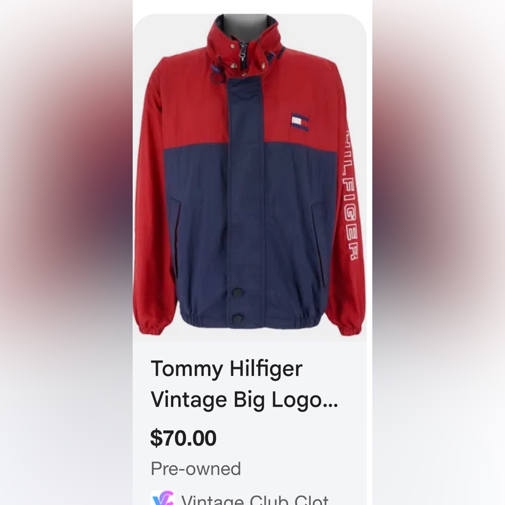 Tommy Hilfiger Red and Blue Men's Jacket